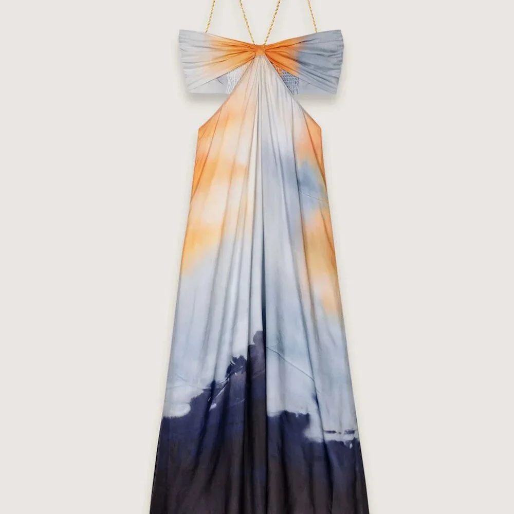 Maje NWT Tie-dye maxi dress Size M / 38 - Picture 2 of 7